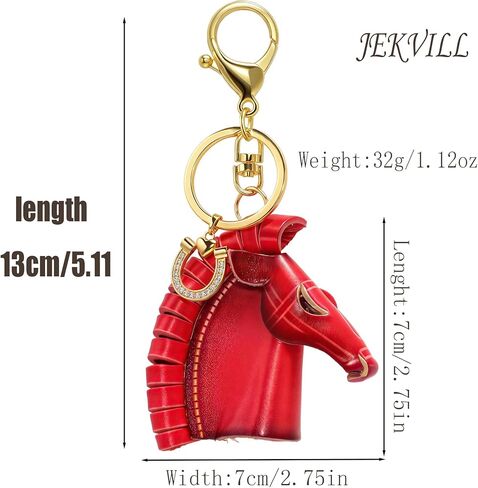 Horse Keychain with Cowboy Hat Horseshoes, stars Charm Leather keychains Purse Bag Charm for Handbags Car Keys Gifts in Saudi Arabia