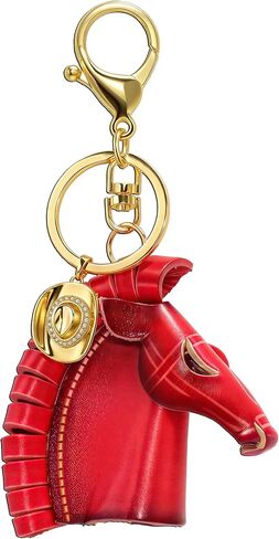 Horse Keychain with Cowboy Hat Horseshoes, stars Charm Leather keychains Purse Bag Charm for Handbags Car Keys Gifts in Saudi Arabia