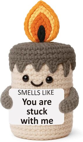 Funny Birthday Gifts for Him Her Boyfriend Girlfriend Husband Wife Couples - Romantic Valentines Day Wedding Anniversary I Love You Gifts for Women Men - to My Love Handmade Crochet Candle in Kuwait