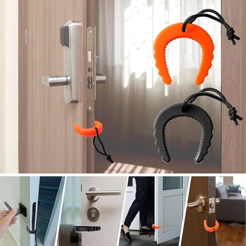 3 Pack First Responder Door Stop - Heavy Duty Emergency Door Wedge - Non-Slip Entry Tool for Law Enforcement, Police, Firefighters & EMS - Compact Safety Jammer (2 Black & 1 Orange) in Saudi Arabia