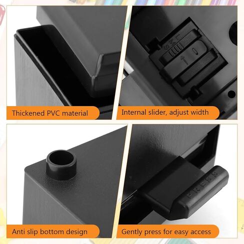 MAYIT Plastic Pencil Dispenser – Teacher Must-Have Desk Organizer, Holds Bulk Pencils & Straws for Classroom, Home, Restaurant in Kuwait