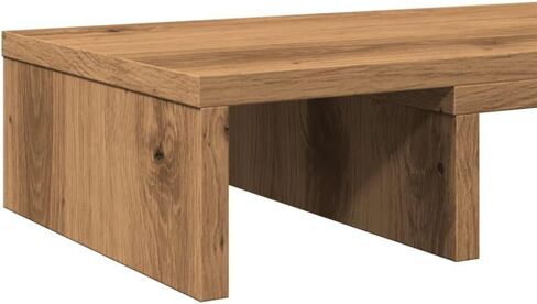 vidaXL Monitor Stand Riser Adjustable Artisian Oak 31.5x9.4x4.1 Engineered Wood in Kuwait