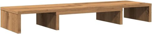 vidaXL Monitor Stand Riser Adjustable Artisian Oak 31.5x9.4x4.1 Engineered Wood in Kuwait