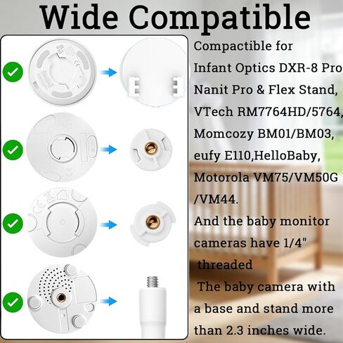 حامل أرضي لمراقبة الأطفال بارتفاع 86 بوصة متوافق مع Vtech VM819، VM901، Advanced HQ Max، RM7764HD، RM5467HD - ارتفاع قابل للتعديل، بعيدًا عن متناول الأطفال، حامل كاميرا آمن معزز in Kuwait