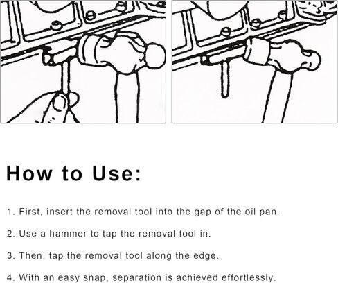 Oil Pan Separator Tool, Engine Transmissions RTV Sealant Removal Tool, Metal Scraper for Removing Oil Pan Gasket, Automotive Gasket Separator for Engine/Transmission Pans in Kuwait