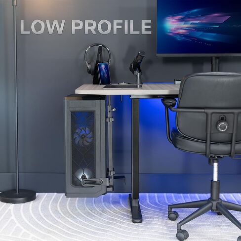 VIVO Adjustable Under Desk and Wall PC Mount, Heavy Duty Large Computer Case CPU Tower Holder with Secure Locking, Holds up to 44 lbs, Black, MOUNT-PC06R in Saudi Arabia