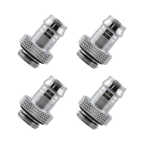 Dracaena 6 Pack of G1/4" thread to 3/8" Barb Fitting for Soft Tubing, PC Water Cooling System Soft Tube Connectors, Silver in Kuwait