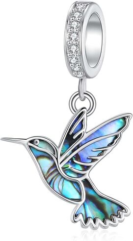 Hummingbird Charm S925 Sterling Silver Hummingbird Bead Gifts Cute Bird Jewelry for Women Hummingbirds Lovers in Saudi Arabia