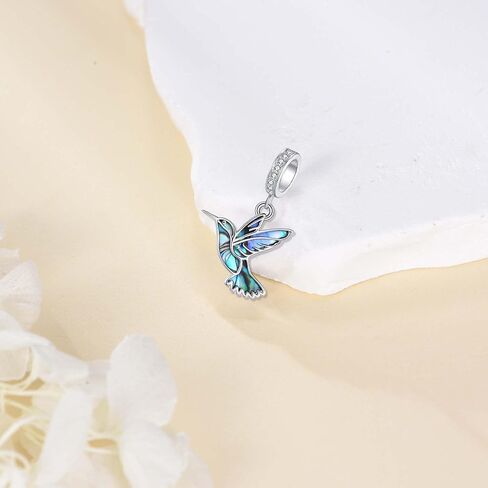 Hummingbird Charm S925 Sterling Silver Hummingbird Bead Gifts Cute Bird Jewelry for Women Hummingbirds Lovers in Saudi Arabia