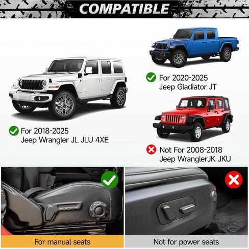 صندوق تخزين جيب معدني للباب الأمامي لسيارة جيب رانجلر JL JLU 4XE و2020-2025 جيب جلاديتور JT، غير مناسب لمقاعد الطاقة، ملحقات توسيع تخزين الباب الداخلي قطعتان in Kuwait
