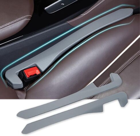 مجموعة حشو فجوات مقعد السيارة مكونة من قطعتين، منظم داخلي لإكسسوارات السيارة، قابس فجوة المقعد مناسب لشاحنة سيدان SUV، أسود in Kuwait