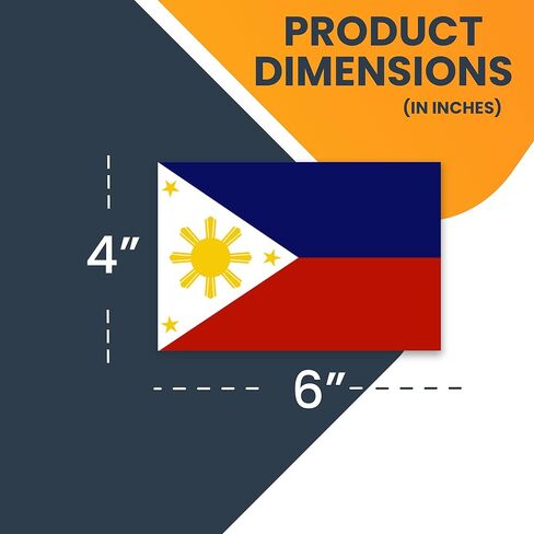 Magnet Me Up Philippines Filipino Flag Car Magnet Decal, 4x6 Inches, Heavy Duty Automotive Magnet for Car, Truck SUV in Saudi Arabia