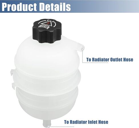 X AUTOHAUX Radiator Coolant Expansion Header Tank Bottle with Cap for Peugeot 206 CC 1.6 81Kw 110HP 1587CC Convertible 2001-2008 1323.11 in Saudi Arabia
