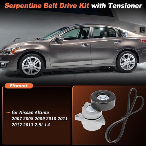 90K-38284B Serpentine Belt Drive Tensioner Kit for Nissan Altima 2007-2013 2.5L L4 Complete Drive Belt Tensioner Component Kit 38284 6PK2235 in Saudi Arabia