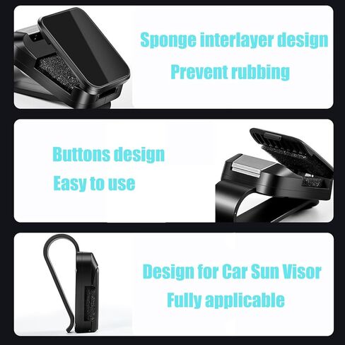 Autsop Car Sunglass Holder Fit for Tesla Model 3,Model S,Model X,Model Y Accessories, Eyeglass Holder for Car Sun Visor in Kuwait