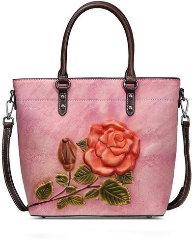 Women's Genuine Leather Top Handle Satchel Convertible to Crossbody Bag for Work or Travel in Saudi Arabia