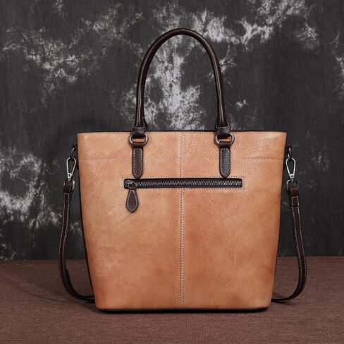 Women's Genuine Leather Top Handle Satchel Convertible to Crossbody Bag for Work or Travel in Saudi Arabia