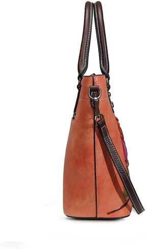 Women's Genuine Leather Top Handle Satchel Convertible to Crossbody Bag for Work or Travel in Saudi Arabia