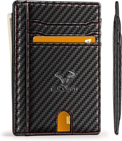 Slim Wallet,Skinny Minimal Thin Front Pocket Wallet Card Holder For Men 7Cards 3.15"x4.5",Gift-Boxed in Saudi Arabia