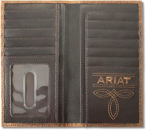 ARIAT Men's Inlay Patch Textured Leather Rodeo Wallet in Saudi Arabia