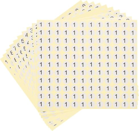 PATIKIL 10 Sheets Number Stickers Number 1 to 10 Round Sticker 0.5 Inch Self-Adhesive Small Label for Inventory Organizing Storage (Each Number Per Sheet) in Saudi Arabia
