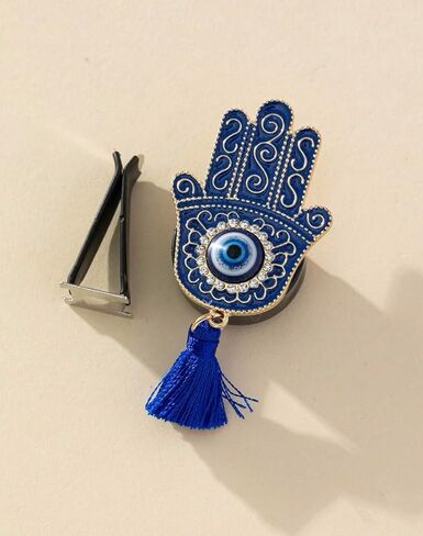 Hamsa Hand Decor Car Air Outlet Clip Evil Eye Protector, Blessing, Air Vent Decorative, Crystal Pendant, Vent Clips, Evil Eye Car Ornament, Ojo Turco, Charm in Saudi Arabia