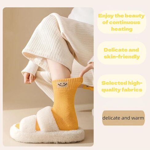 Women's Socks, 10 Pairs Crew Ankle Socks, Cotton Cute Cozy Fun Socks with Sweat-Absorbent Fabric, Elastic Cuff & Reinforced Heel, Bulk Gifts for Women, Fall Winter Warm in Saudi Arabia