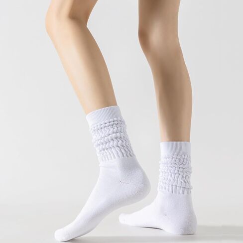 3 أزواج من الجوارب المترهلة للنساء من فلايدو - جوارب قصيرة ناعمة بيضاء اللون in Kuwait