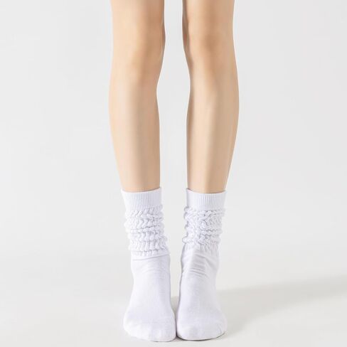 3 أزواج من الجوارب المترهلة للنساء من فلايدو - جوارب قصيرة ناعمة بيضاء اللون in Kuwait