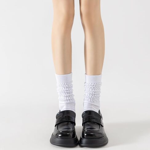 3 أزواج من الجوارب المترهلة للنساء من فلايدو - جوارب قصيرة ناعمة بيضاء اللون in Kuwait