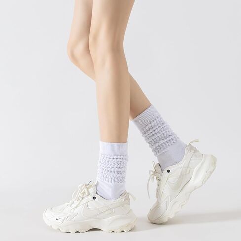 3 أزواج من الجوارب المترهلة للنساء من فلايدو - جوارب قصيرة ناعمة بيضاء اللون in Kuwait