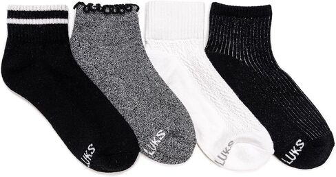 MUK LUKS Women's 4Pack Dream Step Mini Crew Sock in Saudi Arabia