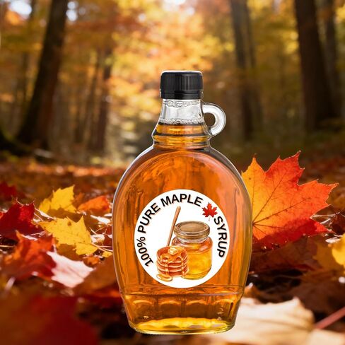 48 ملصق برطمان شراب القيقب مقاس 2 بوصة من ملصقات برطمان ميسون لشراب القيقب محلي الصنع، وتغليف الأعمال الصغيرة، وملصقات التعليب in Kuwait