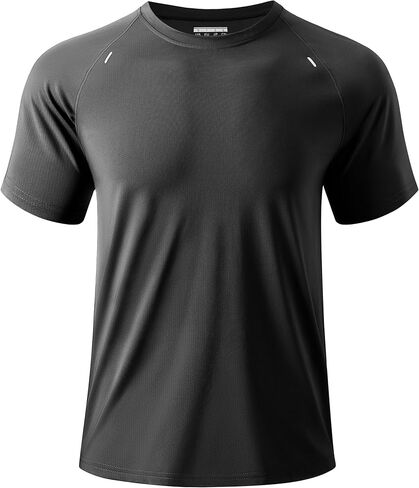 قمصان رياضية للرجال بأكمام قصيرة وتناسب الجفاف وخفيفة الوزن وقميص رياضي للجري والصالة الرياضية النشطة in Kuwait