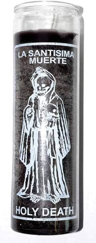 Holy Death (Santa Muerte) 7 Day Black Unscented Candle In Glass, 1 Count in Saudi Arabia