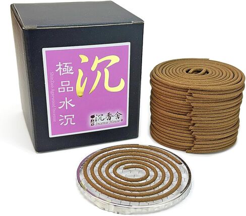 I H INCENSE HOUSE+ - ملف بخور ShinZuo Agarwood · 48 ملفًا · 3.5-4 ساعات · الاستخدام اليومي والطقوس · يتضمن حامل البخور الشبكي المعدني · SZ4H (صندوق واحد) in Saudi Arabia