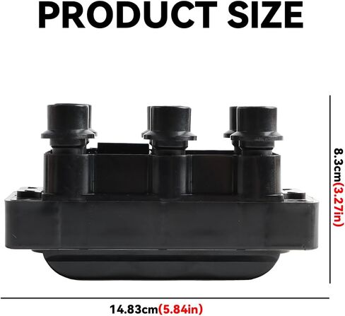 Set of 1 Ignition Coil Pack and 6 Spark Plugs with Wire Set 2001-2011 Compatible with Ford Mustang Ranger 4.0L V6 Replacement for FD480 FD490 26686 in Kuwait