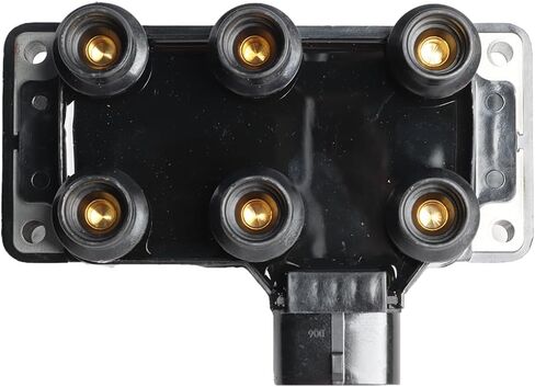 Set of 1 Ignition Coil Pack and 6 Spark Plugs with Wire Set 2001-2011 Compatible with Ford Mustang Ranger 4.0L V6 Replacement for FD480 FD490 26686 in Kuwait