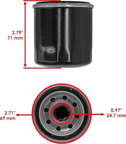 Caltric HH150-32430 HH1J0-32430 70000-15241 Oil Filter Compatible with Kubota BX1800D BX1850D BX1860 BX1870 BX1880 BX2360 BX2370 BX2380 BX2680 BX23S in Kuwait