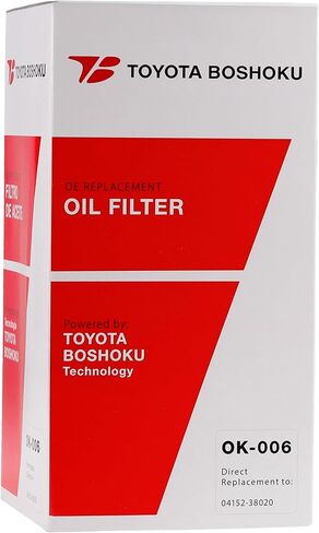 Toyota Boshoku (TB) Oil Filter, Engineered as Direct Replacement of 04152-YZZA4 Fits 2007-2021 Toyota Tundra 5.7L GAS; 2010-2019 Tundra 4.6L ; 2008-2022 Sequoia 5.7L; 2008-2011 in Kuwait