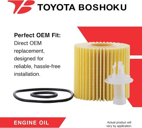 Toyota Boshoku (TB) Oil Filter, Engineered as Direct Replacement of 04152-YZZA4 Fits 2007-2021 Toyota Tundra 5.7L GAS; 2010-2019 Tundra 4.6L ; 2008-2022 Sequoia 5.7L; 2008-2011 in Kuwait