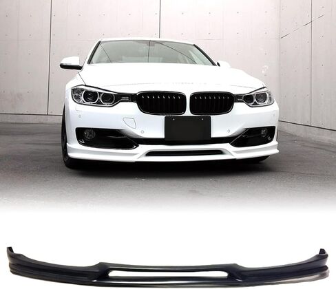 سبويلر شفة المصد الأمامي، متوافق مع سيارة BMW F30 3 Series Sedan 2012-2015 (باستثناء M3، Mtec أو M-Sports)، واقي فاصل أمامي مرن من البولي يوريثان ثلاثي الأبعاد، أسود غير مطلي، قطعة واحدة in Saudi Arabia