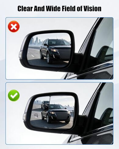 زجاج مرآة الرؤية الخلفية الجانبية للسائق مناسب لسيارة Ford Edge & Lincoln MKX 2007 2008 2009 2010، زجاج مرآة الرؤية الخلفية الساخن استبدال 9T4Z17K707C 7T4Z17K707F 7T4Z17K707G in Saudi Arabia