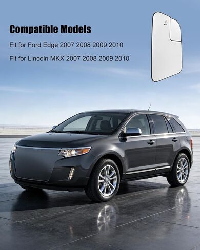 زجاج مرآة الرؤية الخلفية الجانبية للسائق مناسب لسيارة Ford Edge & Lincoln MKX 2007 2008 2009 2010، زجاج مرآة الرؤية الخلفية الساخن استبدال 9T4Z17K707C 7T4Z17K707F 7T4Z17K707G in Saudi Arabia