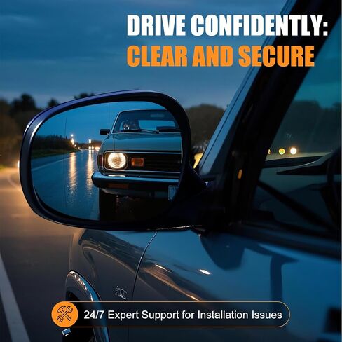 Driver Side Mirror Glass Replacement for BMW E90 125i 128i 135i 135is 320i 323i 325i 328i 335d 335i 2009-2013 - Left Side View Exterior Mirrors, Power Heated, with Backing Plate in Kuwait