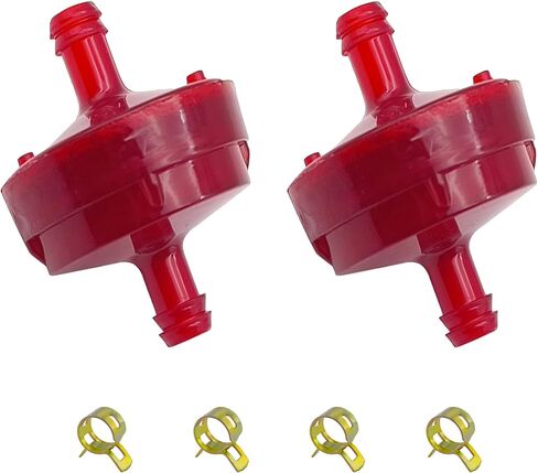 Strongthium Lawn Mower 1/4" ID Inline Gas Fuel Filter 298090S Replacement Comapatible with Briggs Stratton 298090 501729MA 4105 7024751YP 951-3013 x4 with Fuel Clamps (Upgraded) in Saudi Arabia