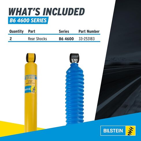 Bilstein Pair of Rear B6 4600 Series Shocks Compatible with 2015-2025 F150 4WD w/o CCD with 0" Rear Lift excl. Raptor Models | Easy Installation | Smooth Performance in Saudi Arabia