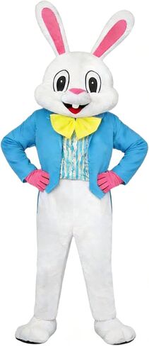 Easter Bunny Costume Adult Rabbit Mascot Costume Plush Easter Hallowen Fancy Dress in Saudi Arabia