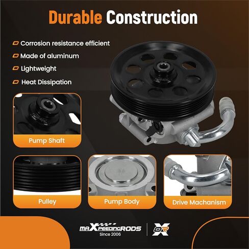 مضخة توجيه كهربائية من maxpeedingrods مع بكرة لسيارة Ford Expedition 2011-2014، لسيارة Lincoln Navigator 2011-2014، V8 5.4L، استبدال #20-5204، 205204، BL1Z3A696A، BL143A696AA in Saudi Arabia