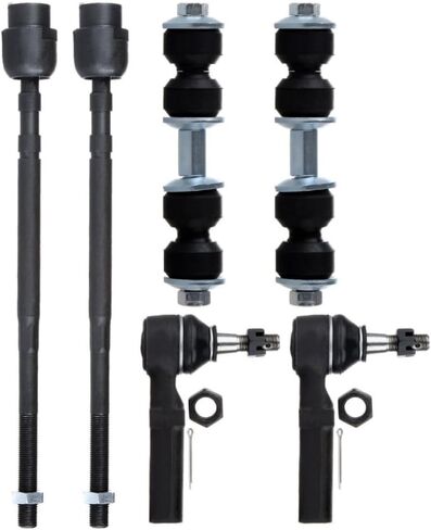 Suspension Kit 6pcs Front Inner Outer Tie Rods Sway Bars Alloy Steel in Kuwait